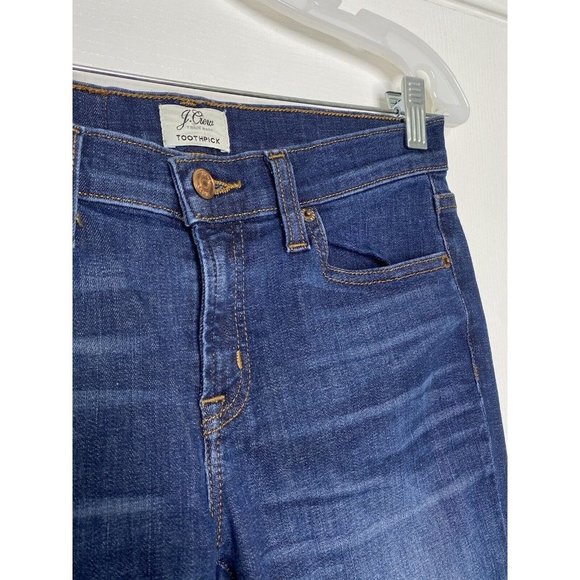 J Crew Women’s Toothpick Skinny Denim Jeans Medium Wash 26 - Picture 2 of 7
